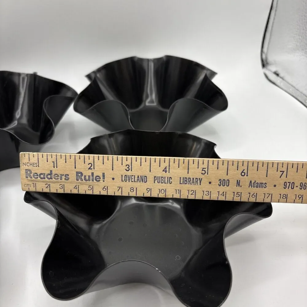 Set of 4 Tortilla Non-Stick Shell Makers Pan Salad Bowl Taco Mold Pans Nestable